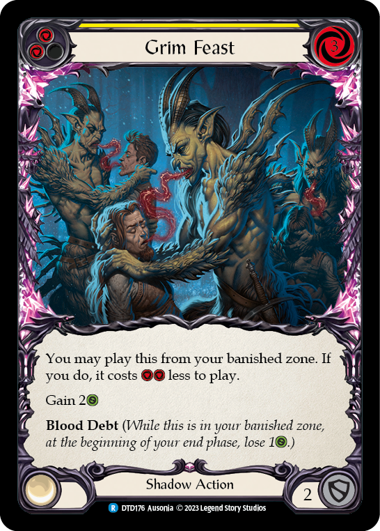 Grim Feast (Yellow) [DTD176] (Dusk Till Dawn)  Rainbow Foil | Good Games Morley