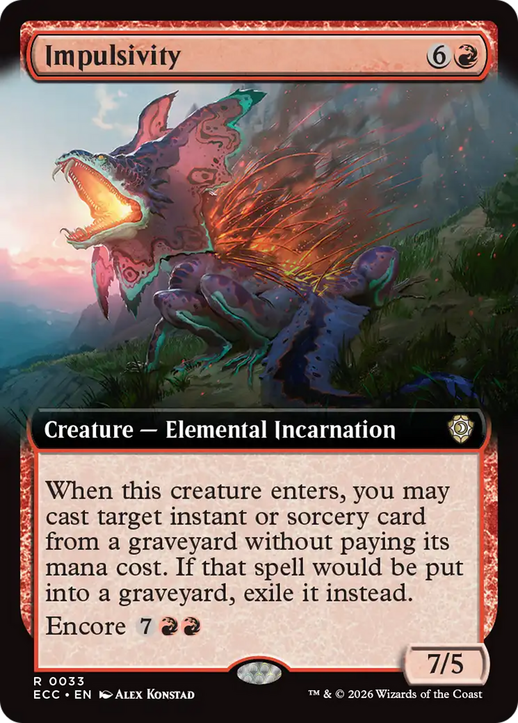 Impulsivity (Extended Art) [Lorwyn Eclipsed Commander] | Good Games Morley