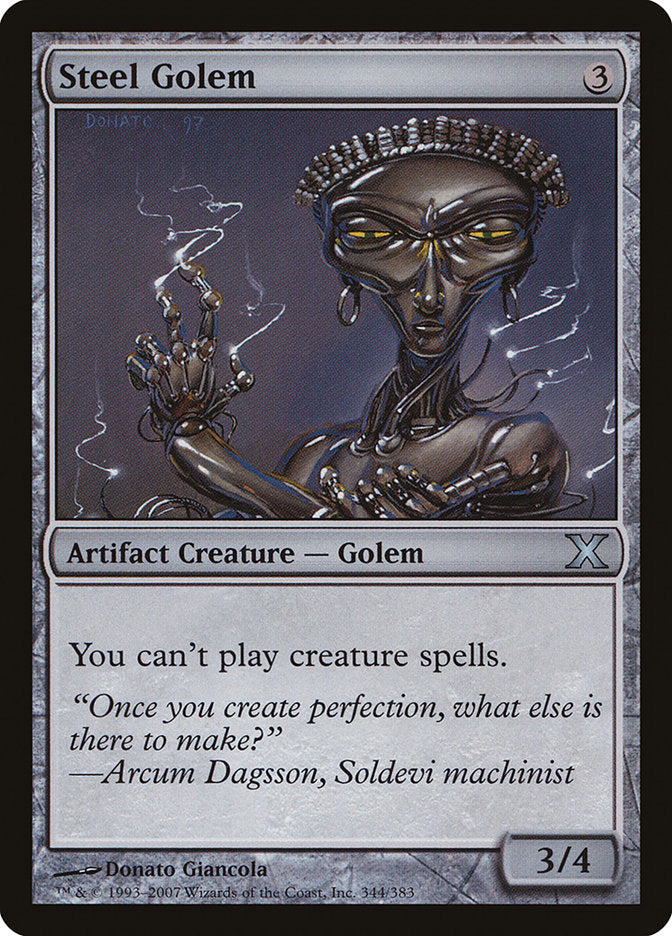 Steel Golem 344/383 (10th Edition)  | Good Games Morley