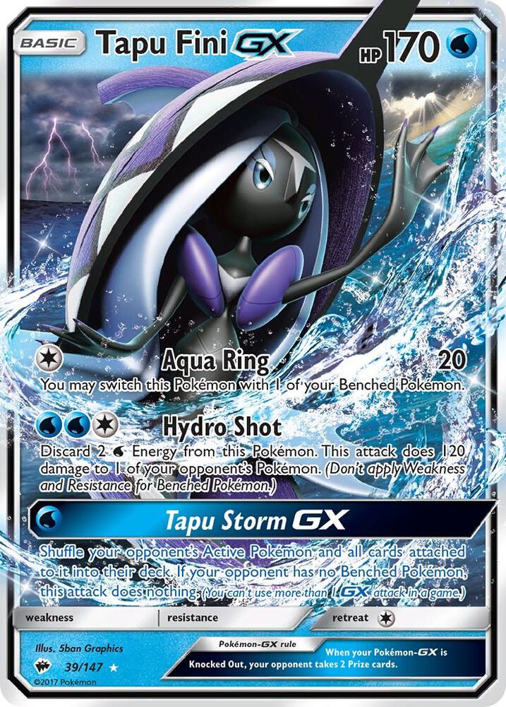 Tapu Fini GX 39/147 (SM - Burning Shadows)  - Holofoil | Good Games Morley