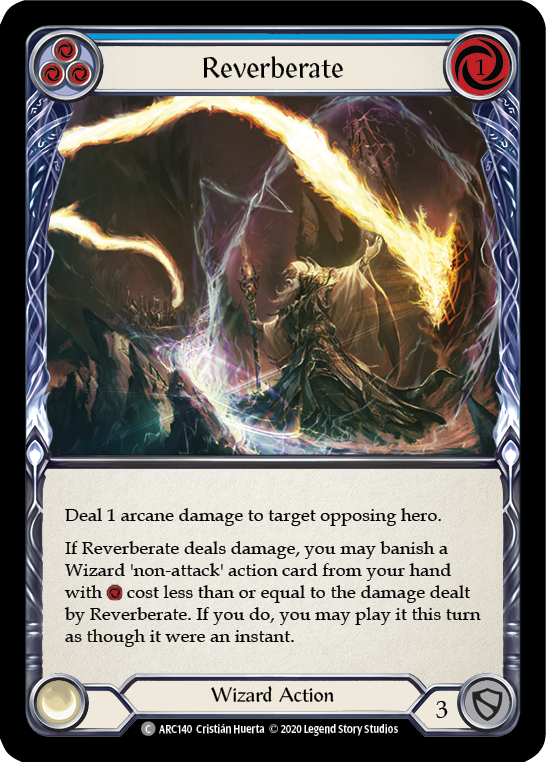Reverberate (Blue) [U-ARC140] (Arcane Rising Unlimited)  Unlimited Rainbow Foil | Good Games Morley