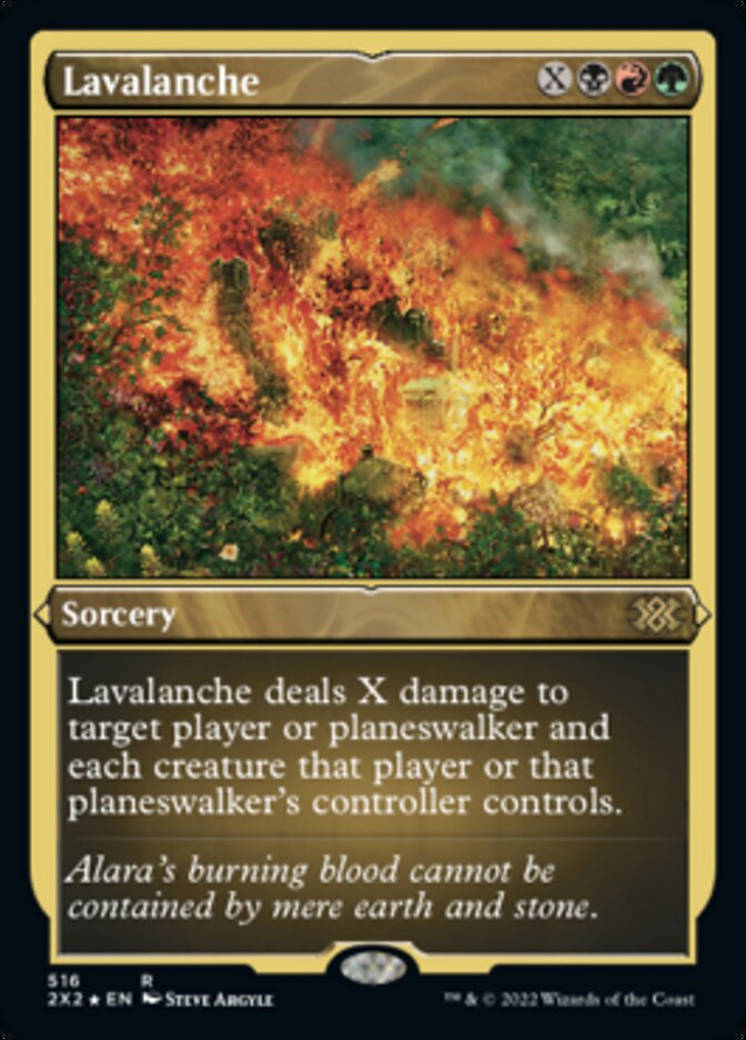 Lavalanche (Foil Etched) [Double Masters 2022] | Good Games Morley