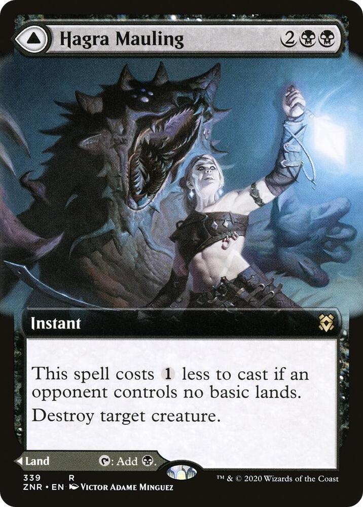 Hagra Mauling // Hagra Broodpit 339/280 (Zendikar Rising)  - Extended Art | Good Games Morley