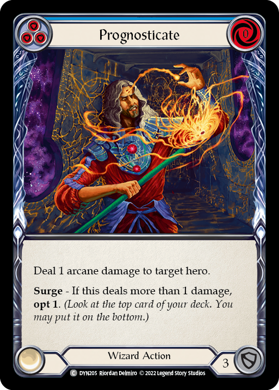 Prognosticate (Blue) [DYN205] (Dynasty)  Rainbow Foil | Good Games Morley