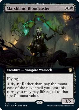 Marshland Bloodcaster Extended Art 370/81 (Commander 2021)  | Good Games Morley
