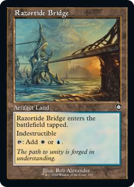 Razortide Bridge Retro Frame 195 (Commander: The Brothers' War)  | Good Games Morley