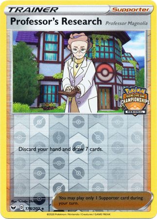 Professor's Research (178/202) (Regional Championship Promo) [Sword & Shield: Base Set] | Good Games Morley