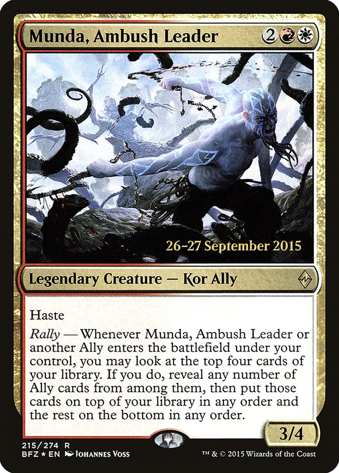 Munda, Ambush Leader [Battle for Zendikar Prerelease Promos] | Good Games Morley