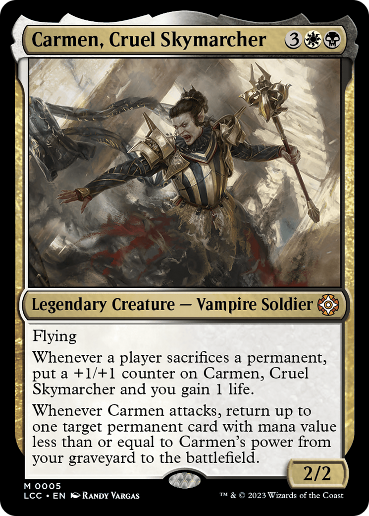 Carmen, Cruel Skymarcher [The Lost Caverns of Ixalan Commander] | Good Games Morley