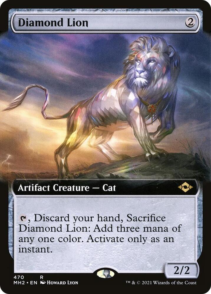 Diamond Lion Extended Art 470 (Modern Horizons 2)  - Foil | Good Games Morley