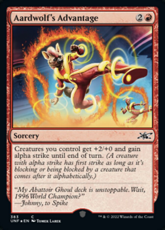 Aardwolf's Advantage (Galaxy Foil) [Unfinity] | Good Games Morley