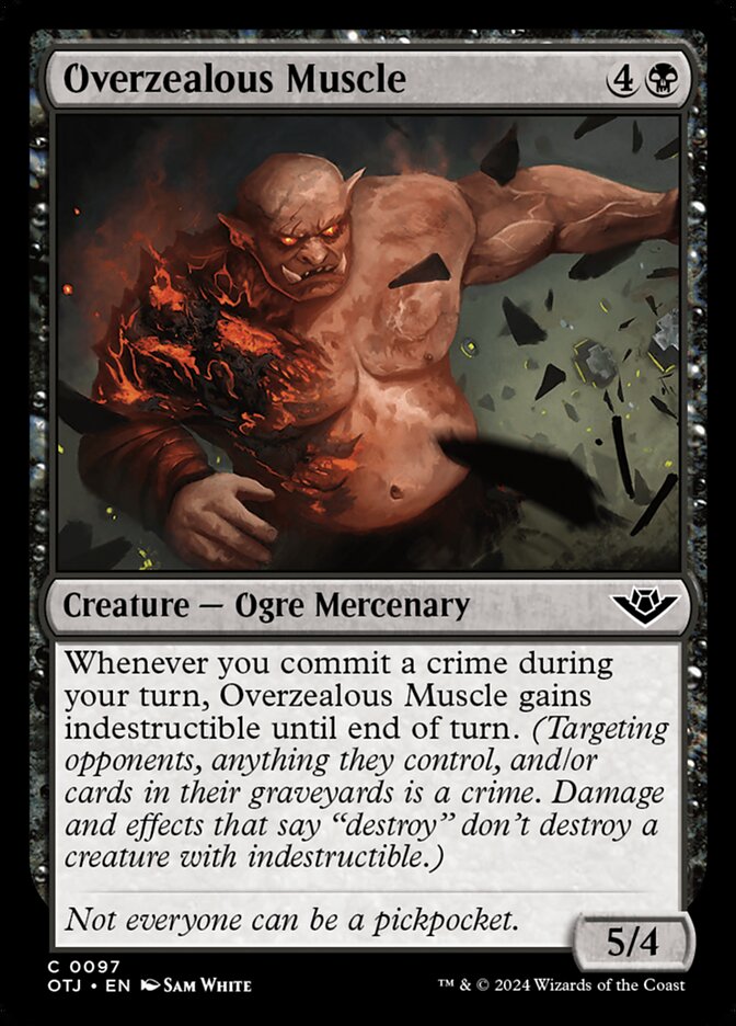 Overzealous Muscle 97/286 (Outlaws of Thunder Junction)  - Foil | Good Games Morley