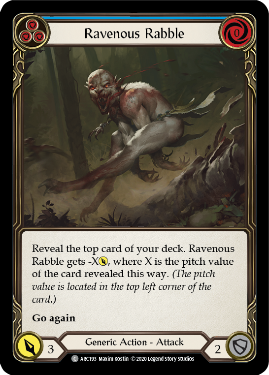 Ravenous Rabble (Blue) [U-ARC193] (Arcane Rising Unlimited)  Unlimited Normal | Good Games Morley