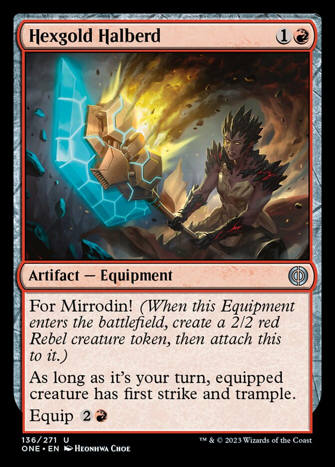 Hexgold Halberd [Phyrexia: All Will Be One] | Good Games Morley