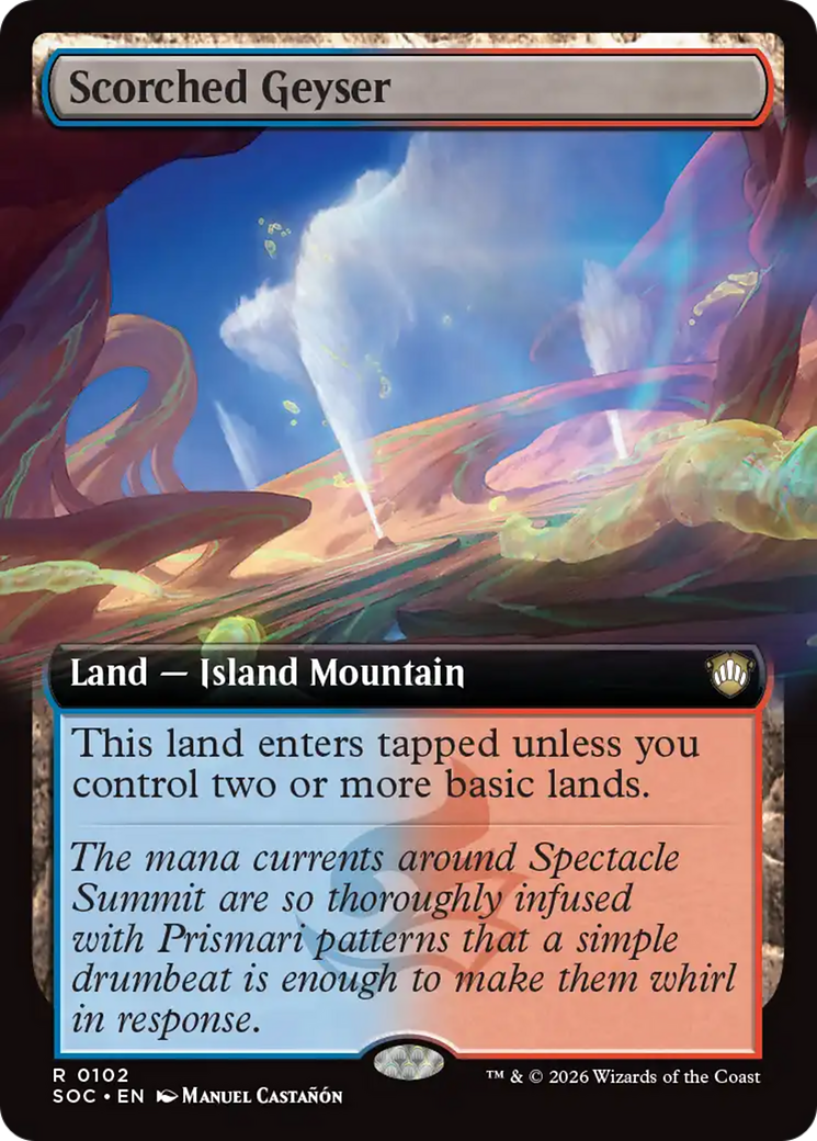 Scorched Geyser (Extended Art) [Secrets of Strixhaven Commander] | Good Games Morley