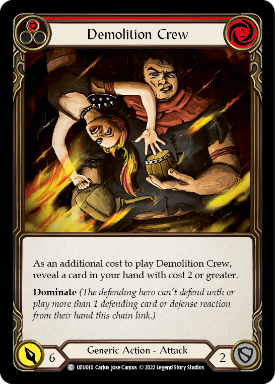 Demolition Crew (Red) [UZU010] (Outsiders Uzuri Blitz Deck) | Good Games Morley