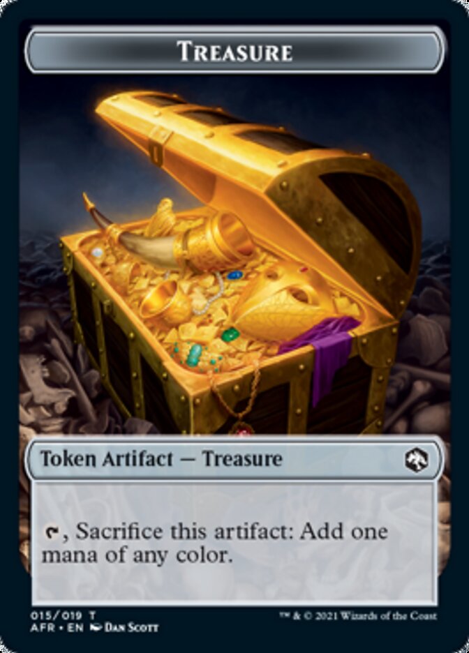 Treasure // Icingdeath, Frost Tongue Double-Sided Token [Dungeons & Dragons: Adventures in the Forgotten Realms Tokens] | Good Games Morley