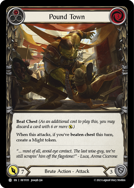 Pound Town (Red) [HVY035] (Heavy Hitters)  Rainbow Foil | Good Games Morley