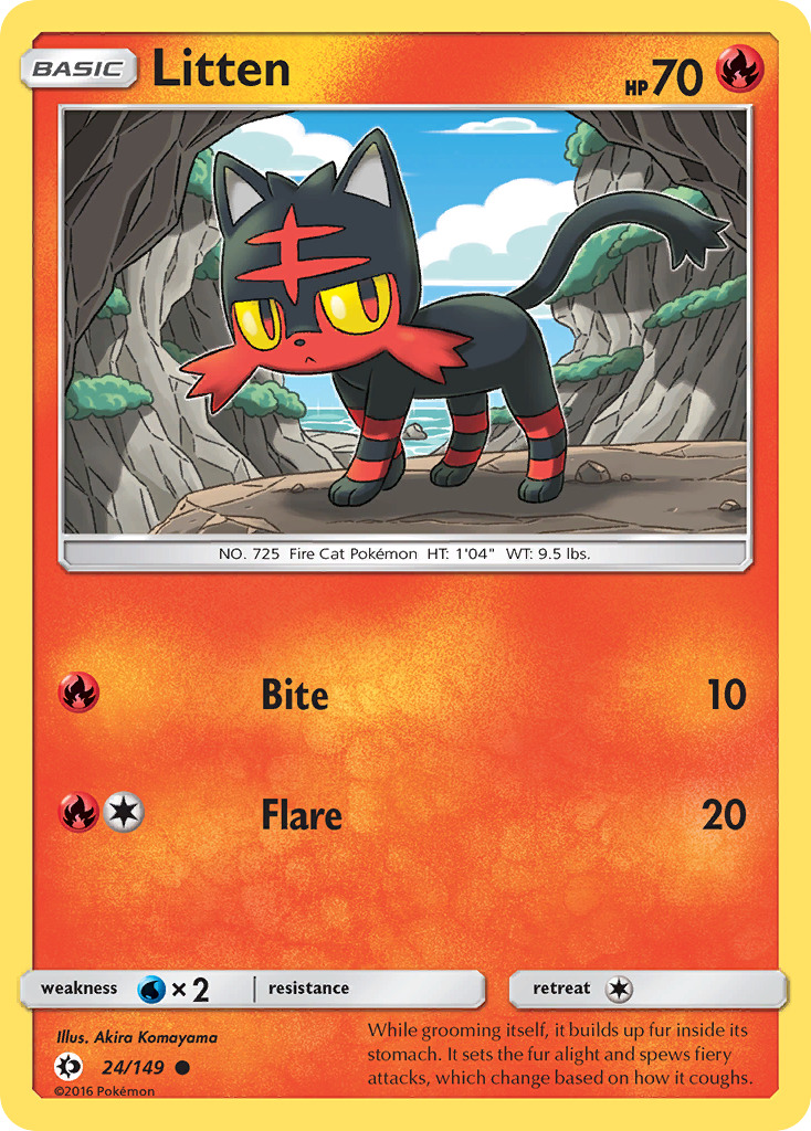 Litten (24/149) [Sun & Moon: Base Set] | Good Games Morley