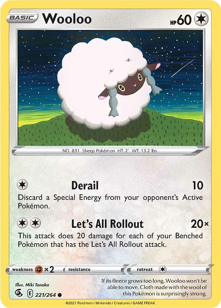 Wooloo (221/264) [Sword & Shield: Fusion Strike] | Good Games Morley