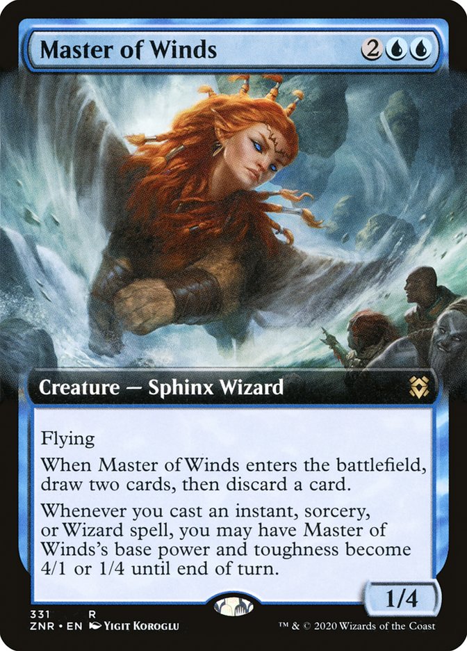Master of Winds (Extended Art) [Zendikar Rising] | Good Games Morley
