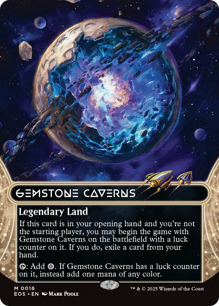 Gemstone Caverns (0016) (Borderless) [Edge of Eternities: Stellar Sights] | Good Games Morley