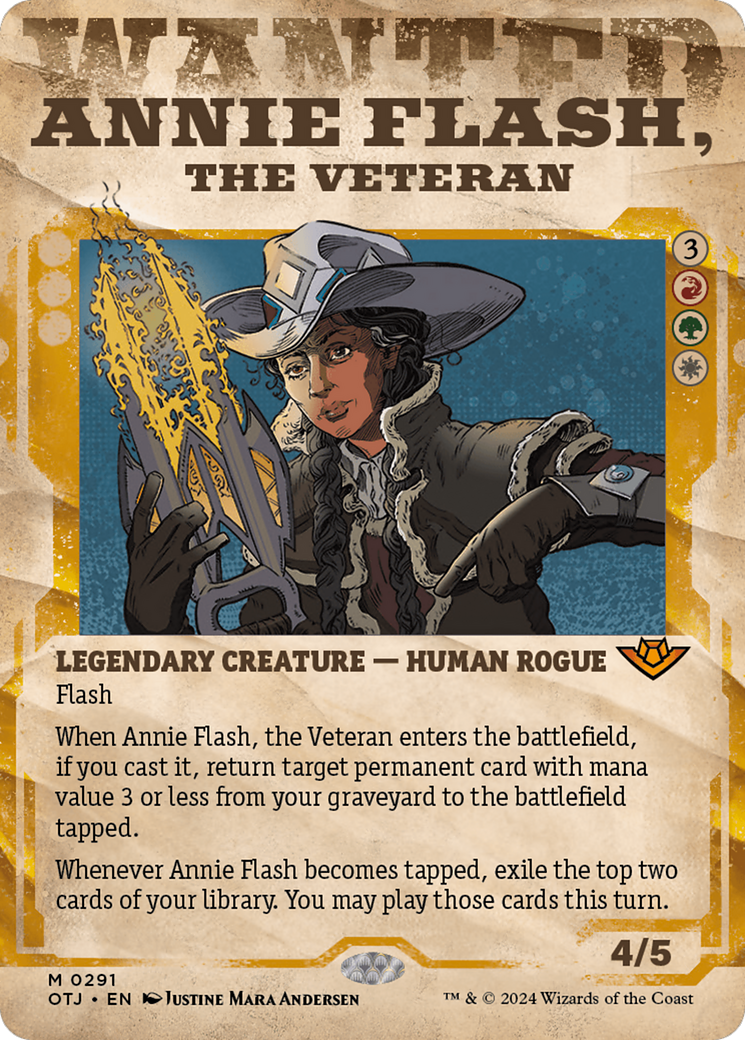 Annie Flash, the Veteran (Showcase) [Outlaws of Thunder Junction] | Good Games Morley