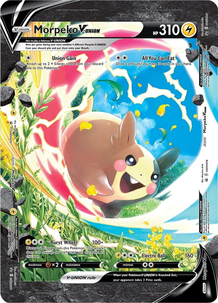 Morpeko V-UNION (SWSH215-218) (Jumbo Card) [Sword & Shield: Black Star Promos] | Good Games Morley