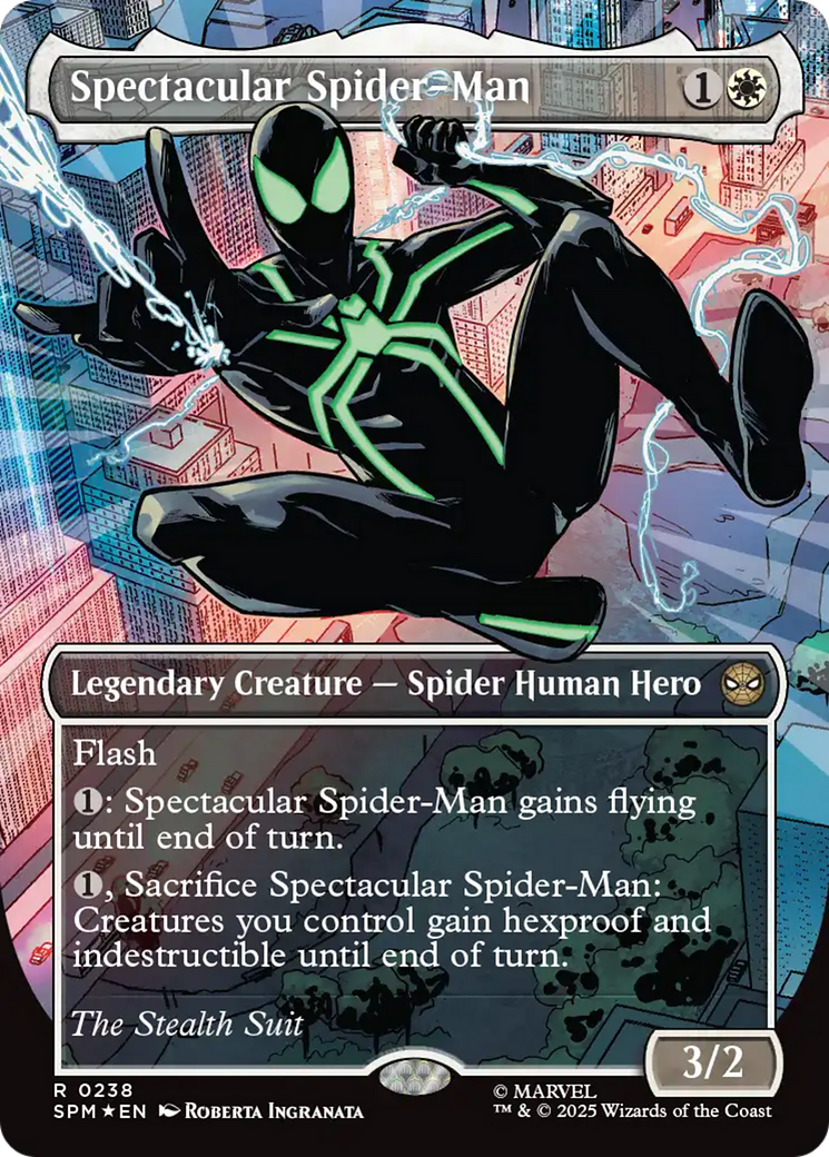 Spectacular Spider-Man (0238) (Borderless) (Textured Foil) [Marvel's Spider-Man] | Good Games Morley