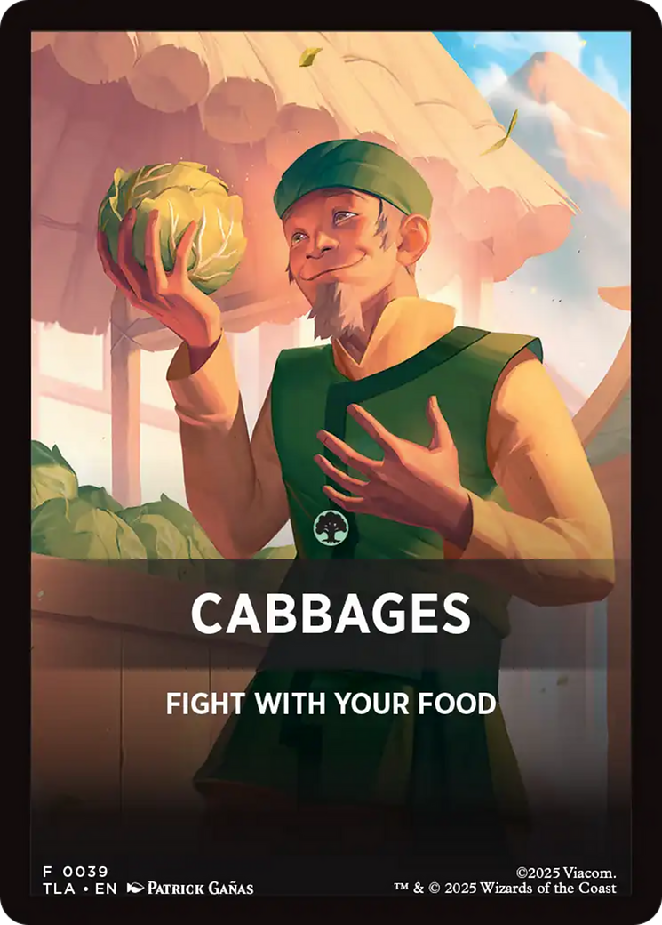 Cabbages Theme Card [Avatar: The Last Airbender Tokens] | Good Games Morley