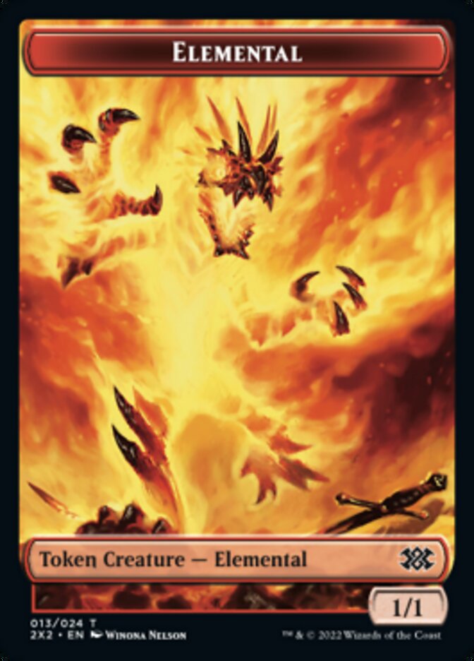 Elemental // Aven Initiate Double-Sided Token [Double Masters 2022 Tokens] | Good Games Morley