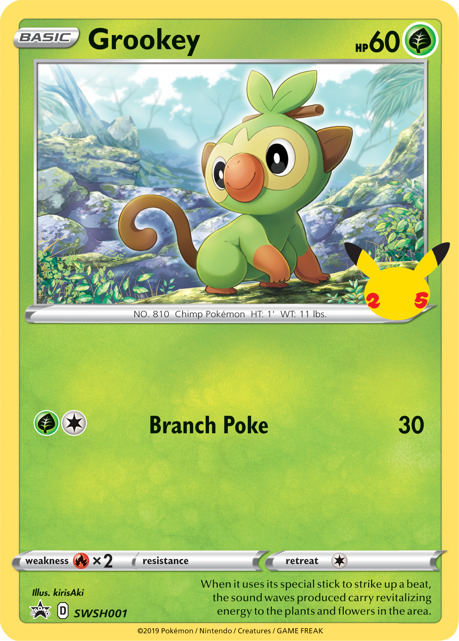 Grookey (SWSH001) (Jumbo Card) [First Partner Pack] | Good Games Morley