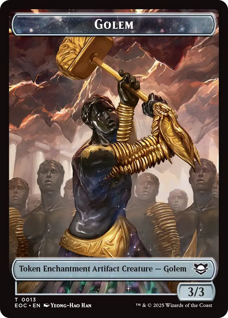 Insect // Golem (0013) Double-Sided Token [Edge of Eternities Commander Tokens] | Good Games Morley