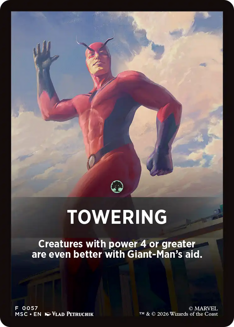 Towering Theme Card [Marvel Super Heroes Commander] | Good Games Morley