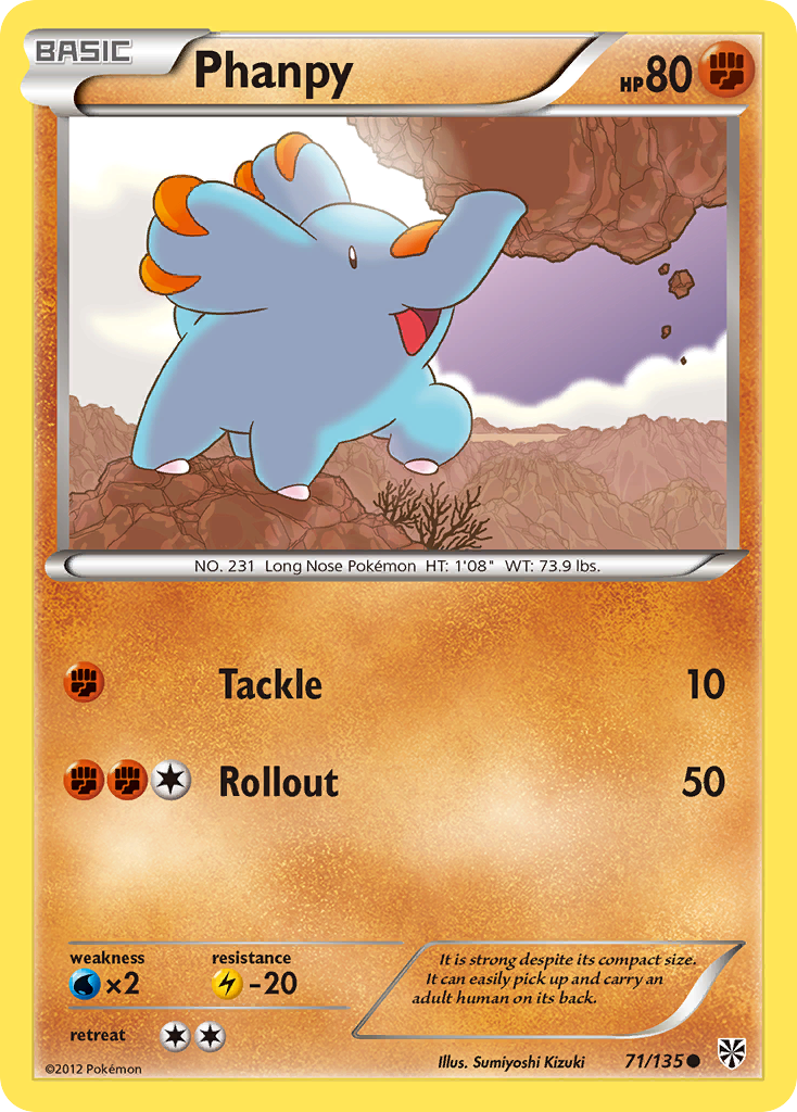 Phanpy (71/135) [Black & White: Plasma Storm] | Good Games Morley
