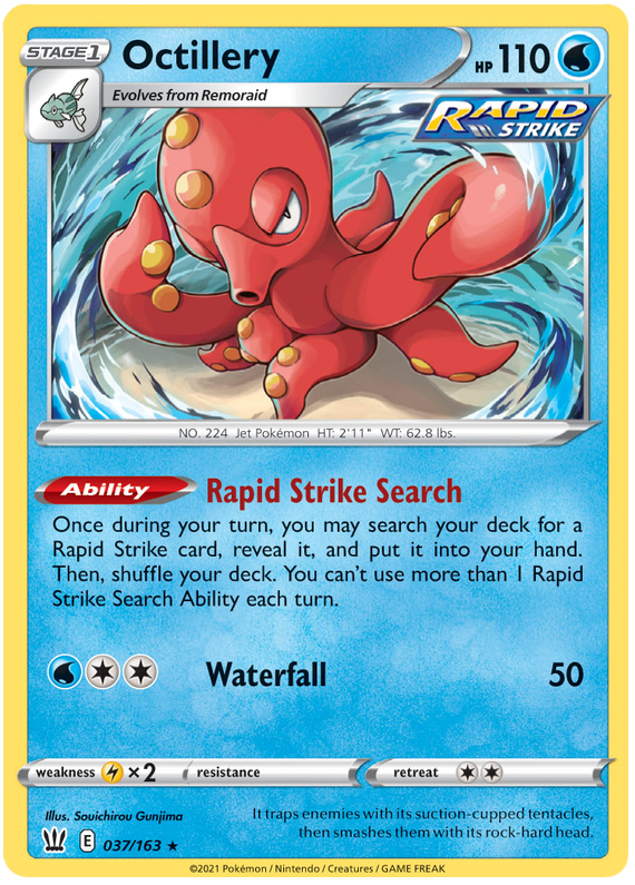 Octillery (037/163) [Sword & Shield: Battle Styles] | Good Games Morley