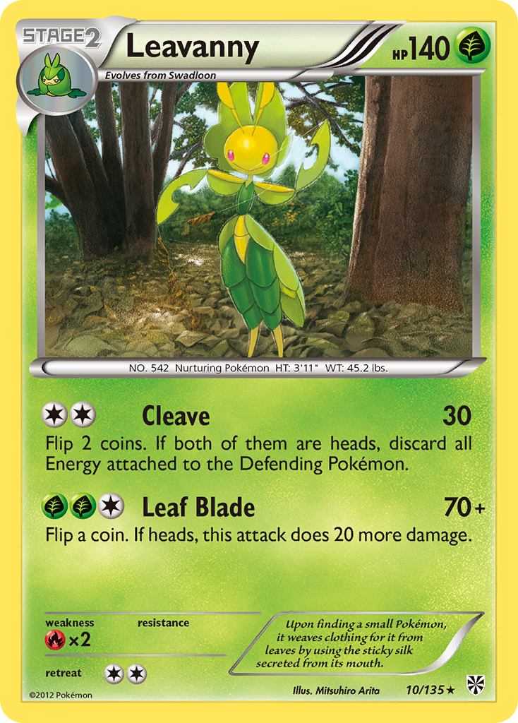 Leavanny (10/135) [Black & White: Plasma Storm] | Good Games Morley