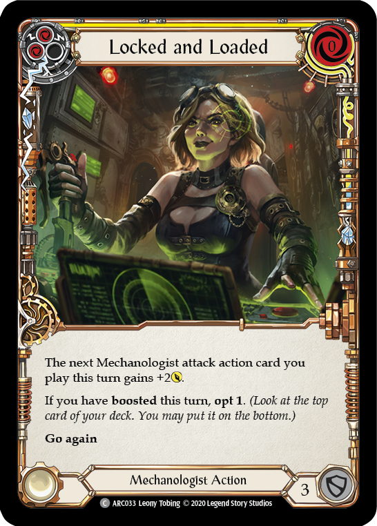 Locked and Loaded (Yellow) [U-ARC033] (Arcane Rising Unlimited)  Unlimited Normal | Good Games Morley