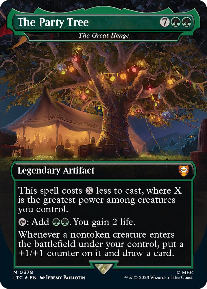 The Party Tree The Great Henge Borderless Surge Foil 378 (Commander: The Lord of the Rings: Tales of Middle-earth)  - Borderless Foil | Good Games Morley