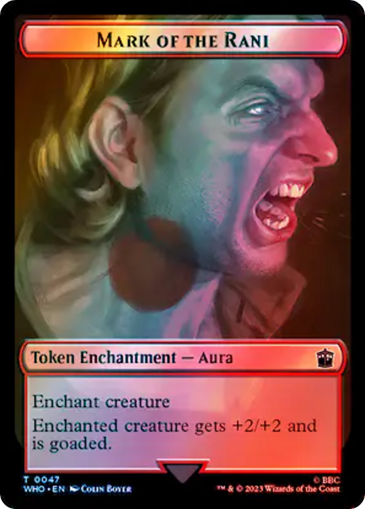 Soldier // Mark of the Rani Double-Sided Token (Surge Foil) [Doctor Who Tokens] | Good Games Morley