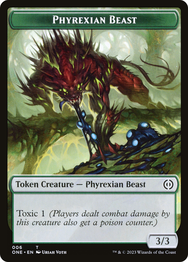 Phyrexian Beast Token [Phyrexia: All Will Be One Tokens] | Good Games Morley