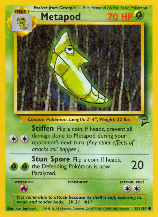 Metapod (81/130) [Base Set 2] | Good Games Morley
