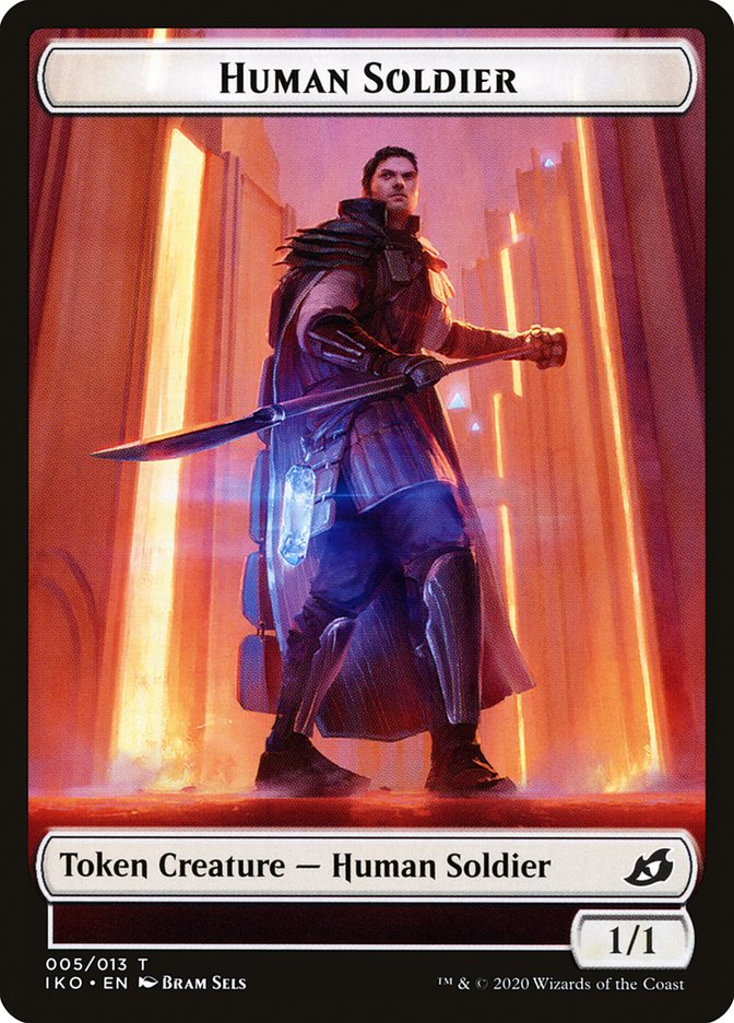 Beast // Human Soldier (005) Double-Sided Token [Ikoria: Lair of Behemoths Tokens] | Good Games Morley