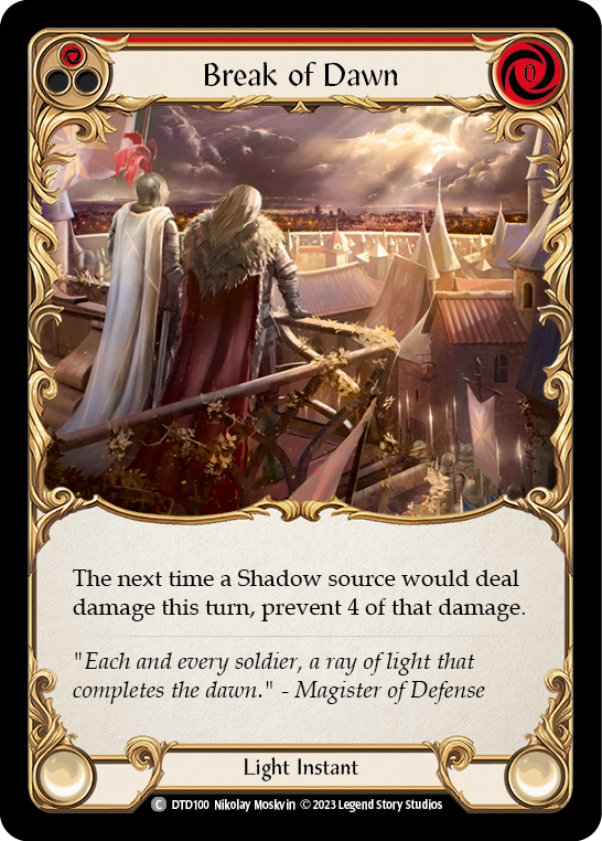 Break of Dawn (Red) [DTD100] (Dusk Till Dawn)  Rainbow Foil | Good Games Morley