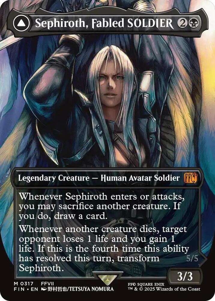 Sephiroth, Fabled SOLDIER // Sephiroth, One-Winged Angel 317 (FINAL FANTASY)  - Borderless | Good Games Morley