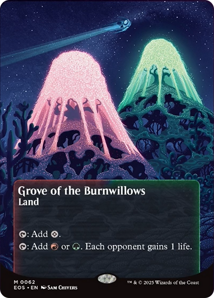 Grove of the Burnwillows (0062) (Borderless) [Edge of Eternities: Stellar Sights] | Good Games Morley