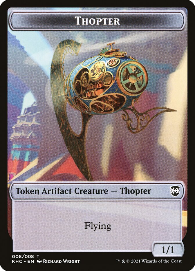 Dragon // Thopter Double-Sided Token [Kaldheim Commander Tokens] | Good Games Morley