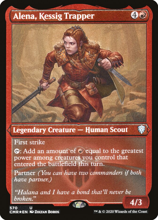 Alena, Kessig Trapper (Foil Etched) [Commander Legends] | Good Games Morley