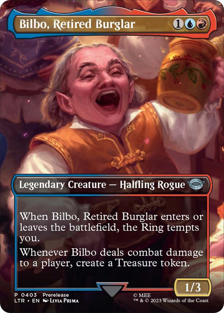 Bilbo, Retired Burglar 403 (Universes Beyond: The Lord of the Rings: Tales of Middle-earth)  - Borderless Foil | Good Games Morley