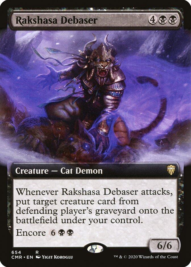 Rakshasa Debaser 654 (Commander Legends)  - Extended Art Foil | Good Games Morley